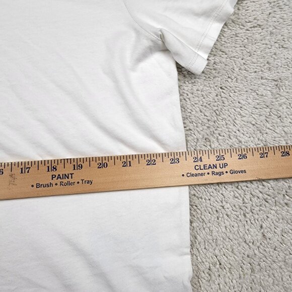 John Varvatos Men's V-Neck Tee XL White Cotton Short Sleeve Casual Classic Fit - Picture 5 of 6